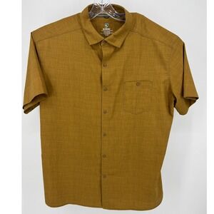 Kuhl Shirt Mens XXL Short Sleeve Button Up Shirt Casual‎ Outdoor Tan Brown